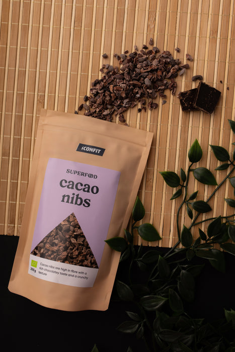 ICONFIT Økologiske Rå Kakaonibs (200g)