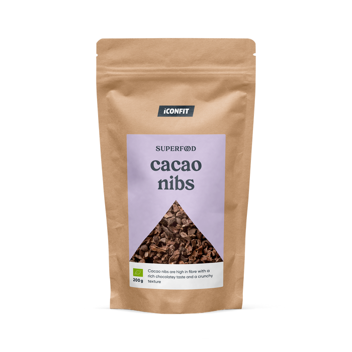 ICONFIT Økologiske Rå Kakaonibs (200g)